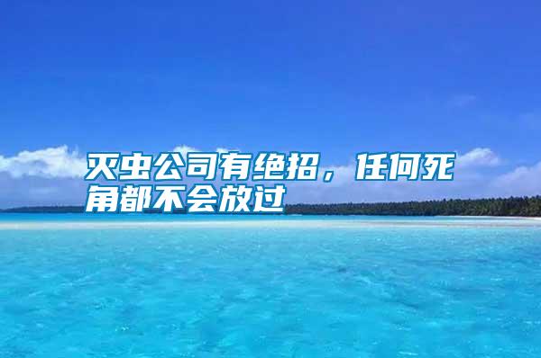 滅蟲(chóng)公司有絕招，任何死角都不會(huì)放過(guò)