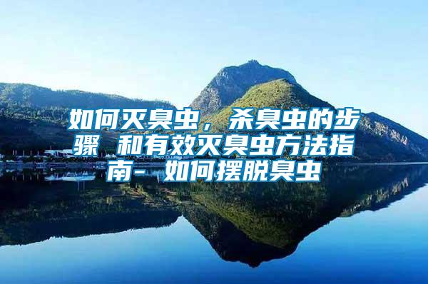 如何滅臭蟲，殺臭蟲的步驟 和有效滅臭蟲方法指南- 如何擺脫臭蟲