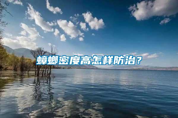 蟑螂密度高怎樣防治？