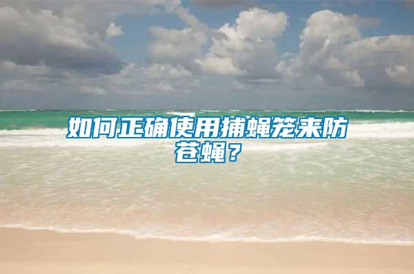 如何正確使用捕蠅籠來防蒼蠅？