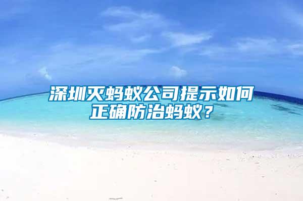 深圳滅螞蟻公司提示如何正確防治螞蟻？