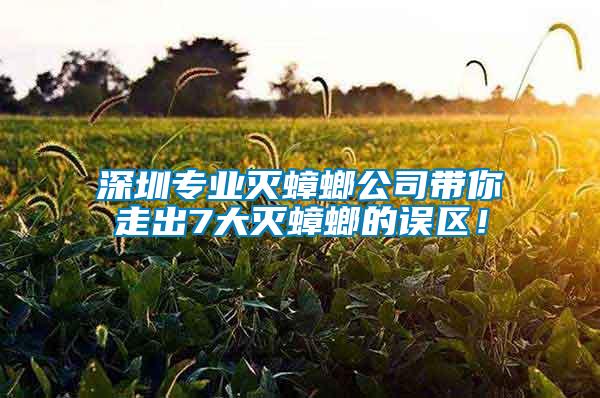 深圳專業(yè)滅蟑螂公司帶你走出7大滅蟑螂的誤區(qū)！