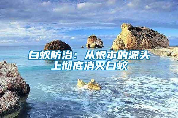 白蟻防治：從根本的源頭上徹底消滅白蟻