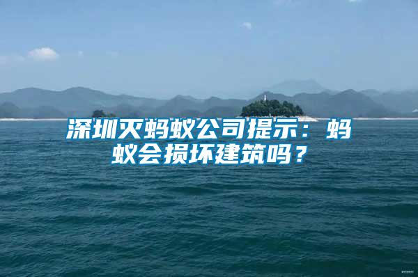 深圳滅螞蟻公司提示：螞蟻會(huì)損壞建筑嗎？