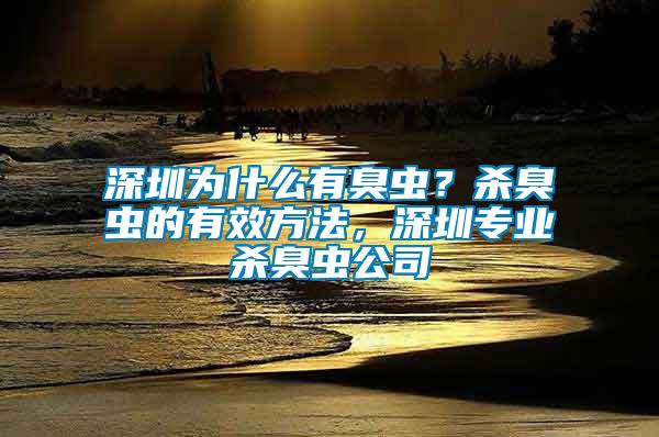 深圳為什么有臭蟲？殺臭蟲的有效方法，深圳專業(yè)殺臭蟲公司