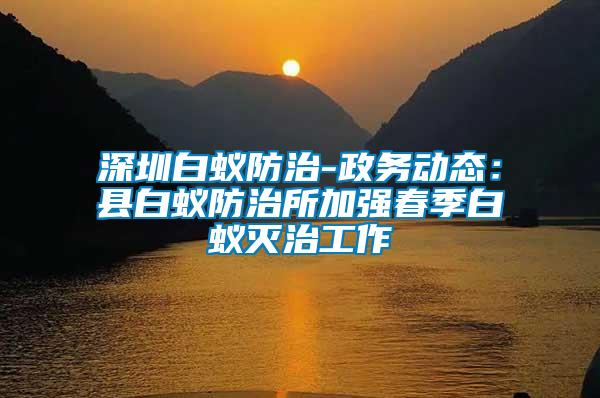 深圳白蟻防治-政務動態(tài)：縣白蟻防治所加強春季白蟻滅治工作