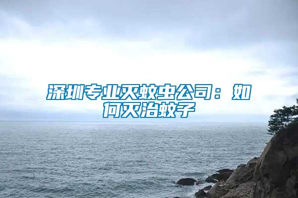 深圳專業(yè)滅蚊蟲公司：如何滅治蚊子