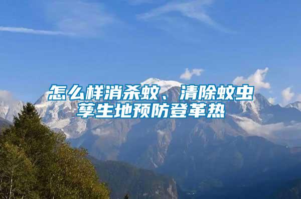 怎么樣消殺蚊、清除蚊蟲(chóng)孳生地預(yù)防登革熱