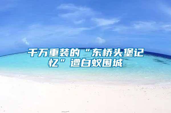 千萬重裝的“東橋頭堡記憶”遭白蟻圍城