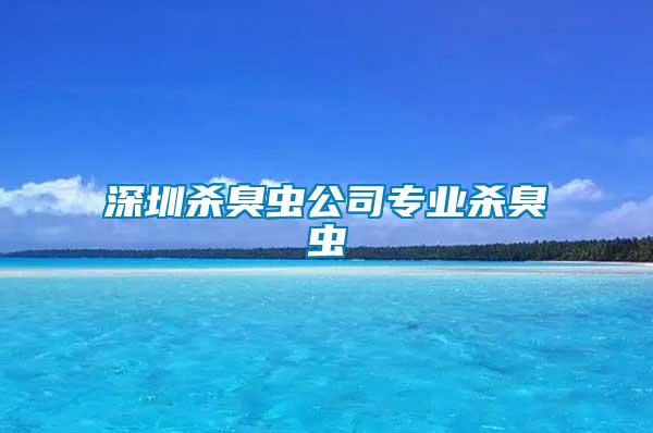 深圳殺臭蟲公司專業(yè)殺臭蟲