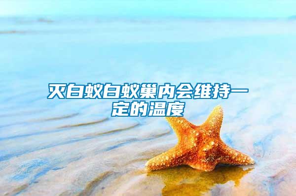 滅白蟻白蟻巢內(nèi)會(huì)維持一定的溫度