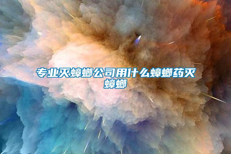 專業(yè)滅蟑螂公司用什么蟑螂藥滅蟑螂