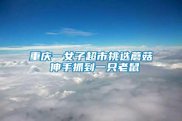 重慶一女子超市挑選蘑菇 伸手抓到一只老鼠