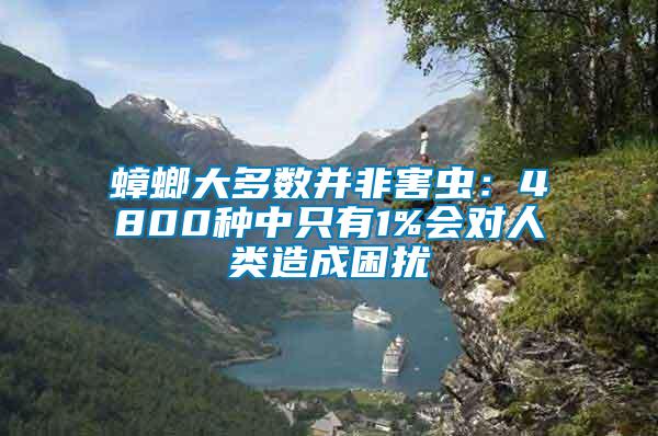 蟑螂大多數(shù)并非害蟲：4800種中只有1%會對人類造成困擾