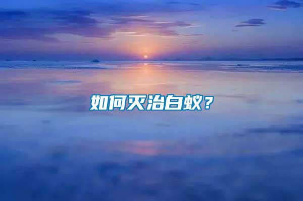 如何滅治白蟻？