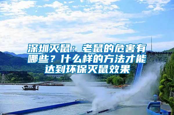 深圳滅鼠：老鼠的危害有哪些？什么樣的方法才能達(dá)到環(huán)保滅鼠效果