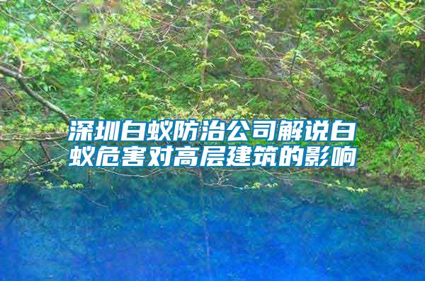 深圳白蟻防治公司解說白蟻危害對高層建筑的影響