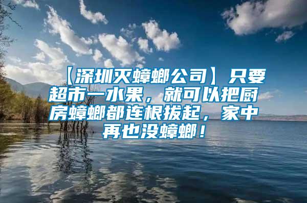 【深圳滅蟑螂公司】只要超市一水果，就可以把廚房蟑螂都連根拔起，家中再也沒蟑螂！