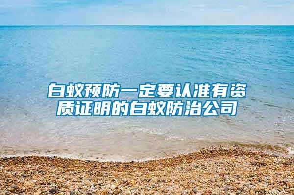 白蟻預防一定要認準有資質證明的白蟻防治公司