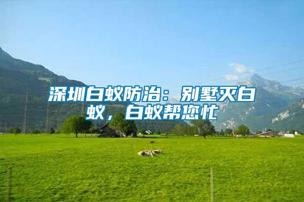 深圳白蟻防治：別墅滅白蟻，白蟻幫您忙