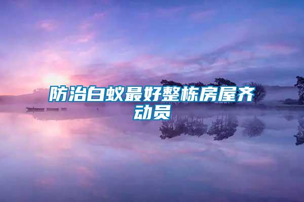 防治白蟻?zhàn)詈谜麠澐课蔟R動(dòng)員