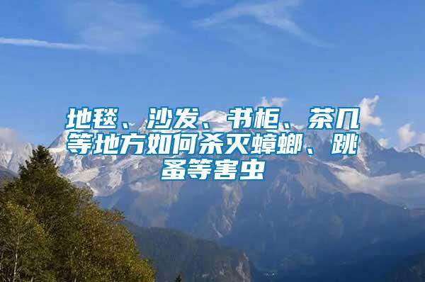 地毯、沙發(fā)、書(shū)柜、茶幾等地方如何殺滅蟑螂、跳蚤等害蟲(chóng)