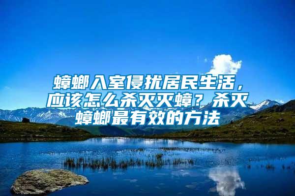 蟑螂入室侵?jǐn)_居民生活，應(yīng)該怎么殺滅滅蟑？殺滅蟑螂最有效的方法