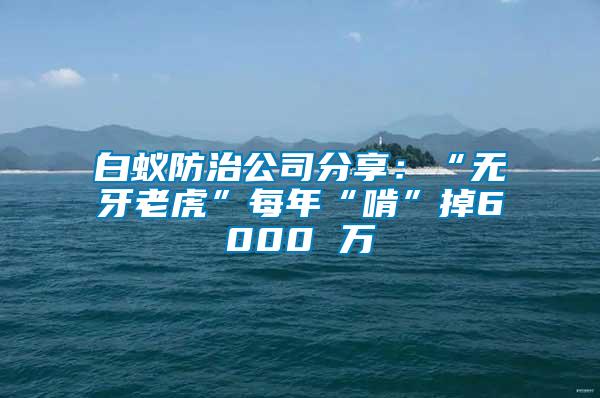 白蟻防治公司分享：“無牙老虎”每年“啃”掉6000 萬