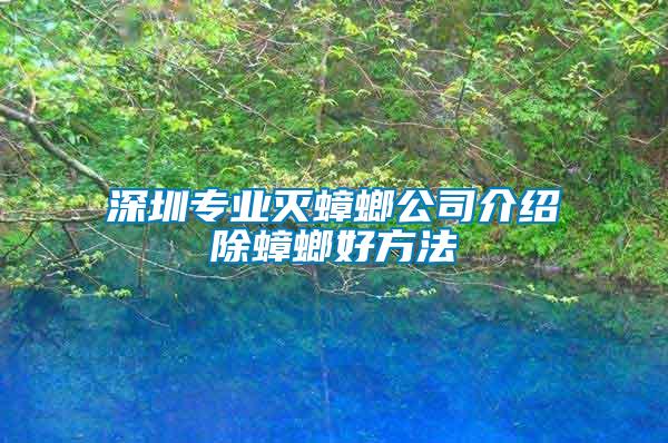 深圳專業(yè)滅蟑螂公司介紹除蟑螂好方法