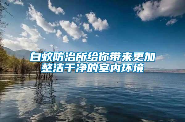 白蟻防治所給你帶來更加整潔干凈的室內(nèi)環(huán)境