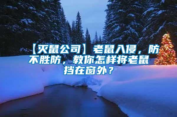 【滅鼠公司】老鼠入侵，防不勝防，教你怎樣將老鼠擋在窗外？