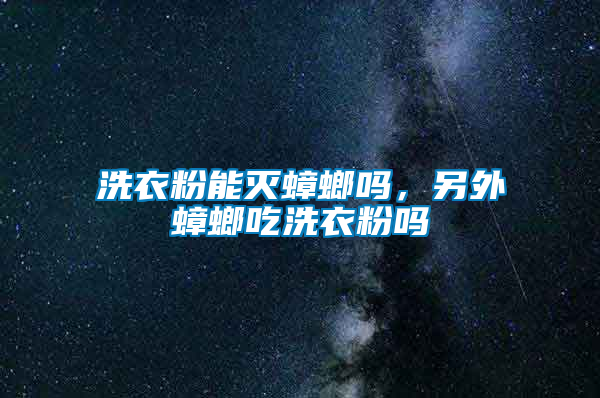 洗衣粉能滅蟑螂嗎，另外蟑螂吃洗衣粉嗎