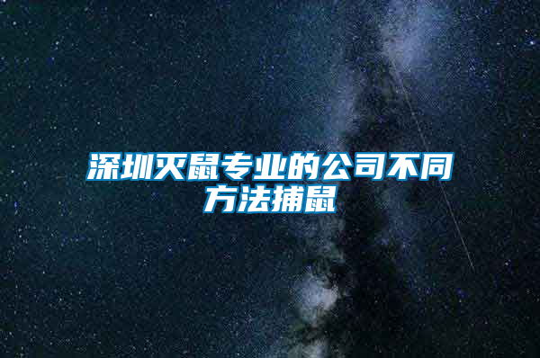 深圳滅鼠專業(yè)的公司不同方法捕鼠