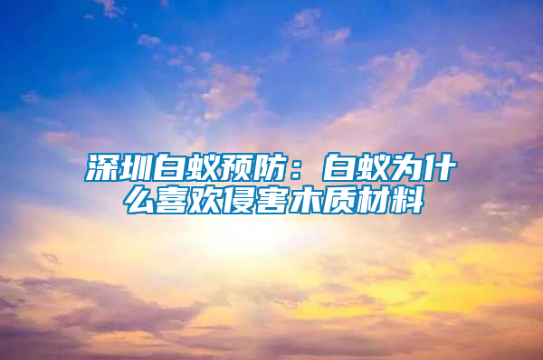 深圳白蟻預(yù)防：白蟻為什么喜歡侵害木質(zhì)材料