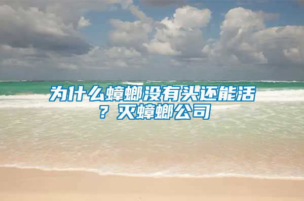 為什么蟑螂沒有頭還能活？滅蟑螂公司